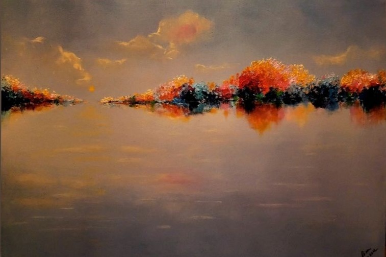 ArteDiAlina.com painting: Floating through space